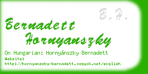 bernadett hornyanszky business card