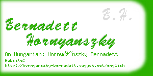 bernadett hornyanszky business card